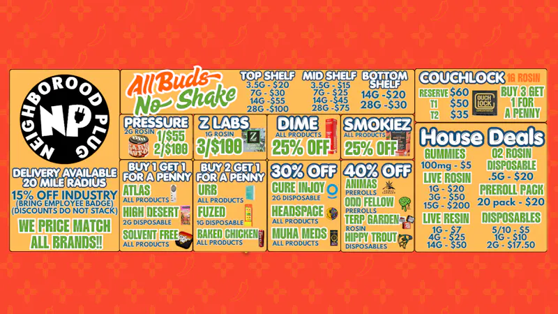 Neighborhood Plug Summer Deals!!!
