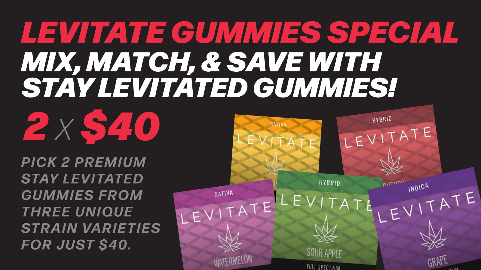 Smacked Village 2 x $40 LEVITATE GUMMIES