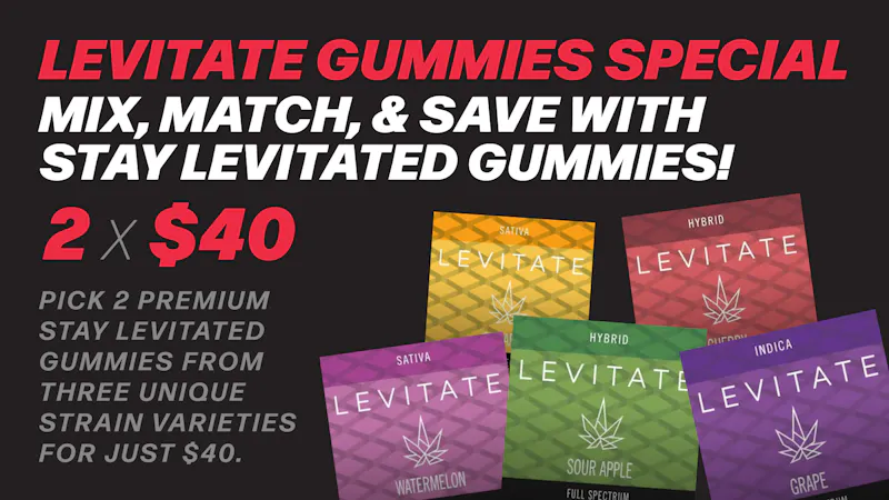 Smacked Village 2 x $40 LEVITATE GUMMIES