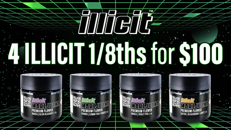 From The Earth Dispensary Westside 4 Illicit 1/8ths for $100 (5/11/26 - 5/14/26)
