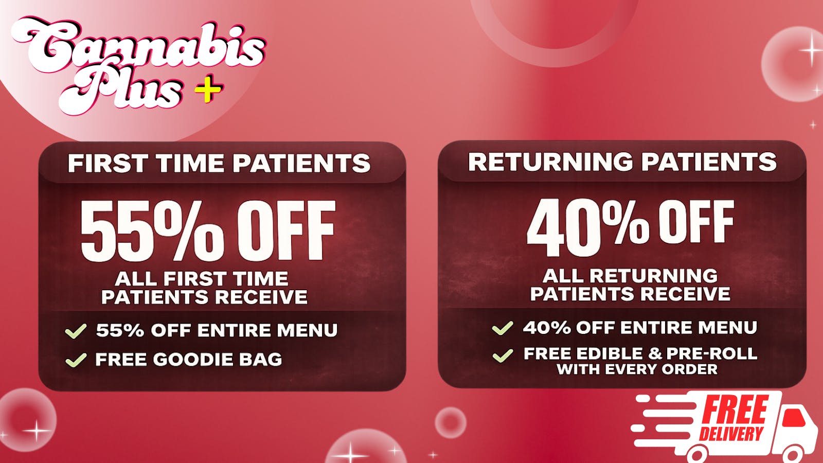 Cannabis Plus - San Marcos DEALS FOR EVERYONE, FREE GOODIES AND SAVINGS