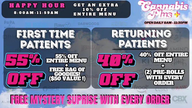 Cannabis Plus - Poway The Ultimate First-Time Hookup 55%OFF+Free Goodies