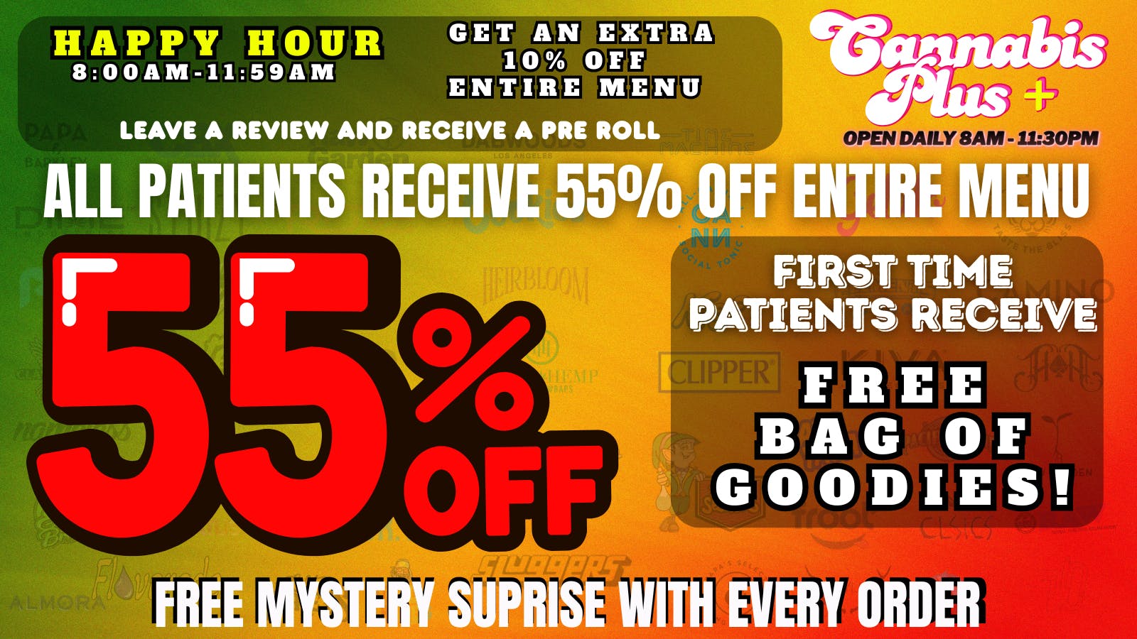 Cannabis Plus - San Marcos Score 55%OFF Entire Menu + Free Goodies! 🤩