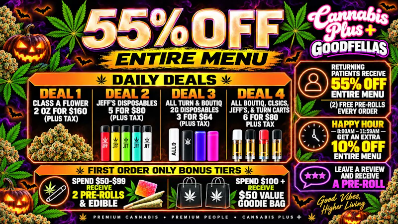 Cannabis Plus - San Marcos BIG Savings! - 55% OFF & Free Goodies!