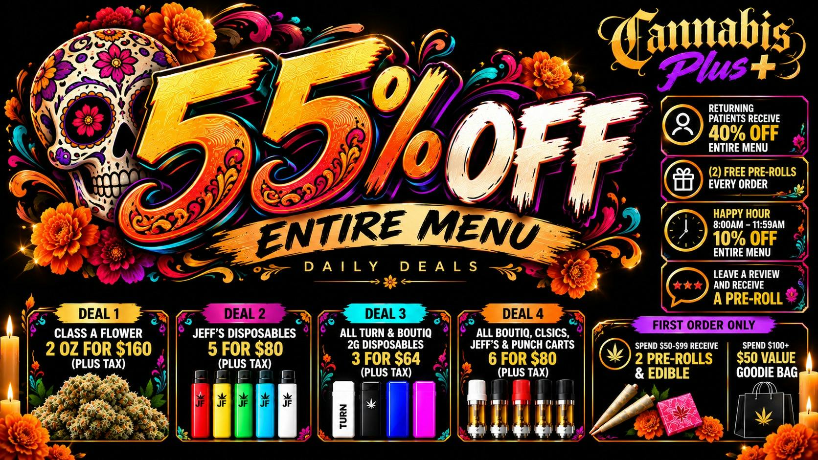 Cannabis Plus - San Marcos 😮‍💨 Save 55% OFF + FREE Goodies Every Order! 🤩