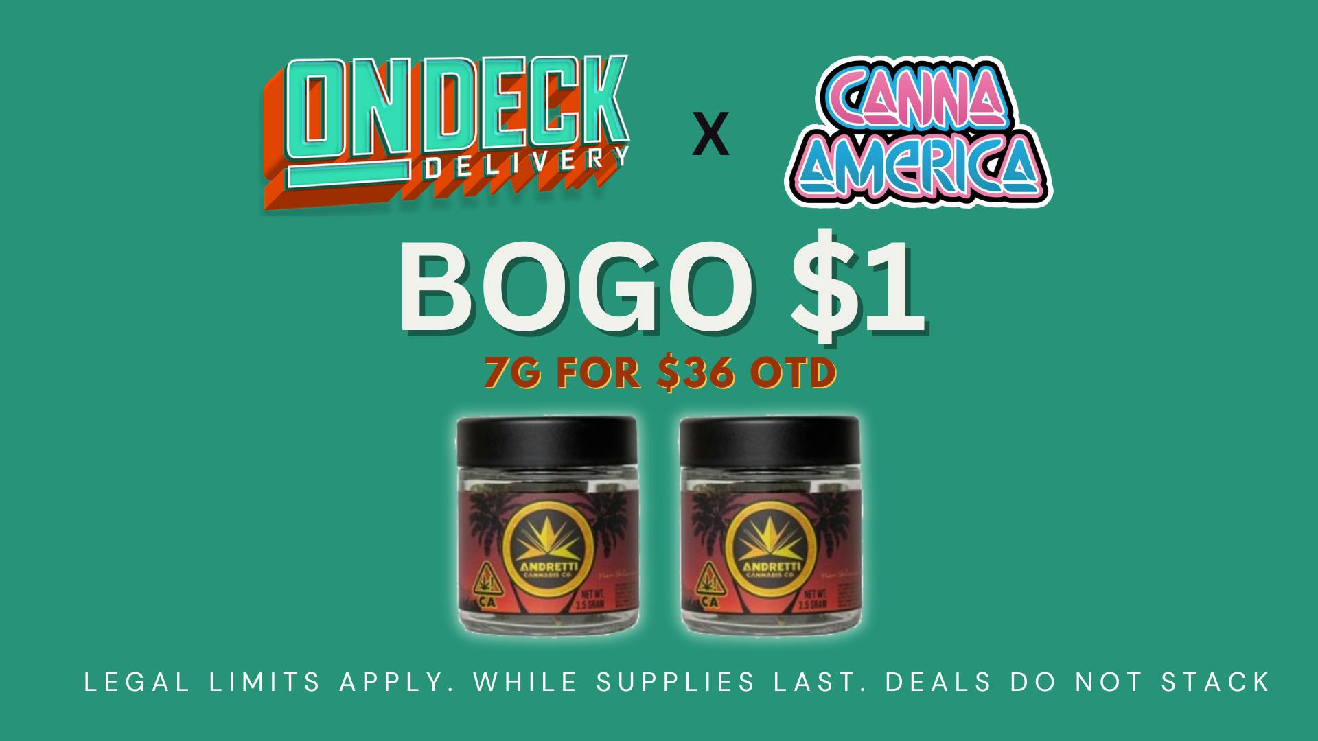 On Deck Delivery Andretti OG BOGO $1