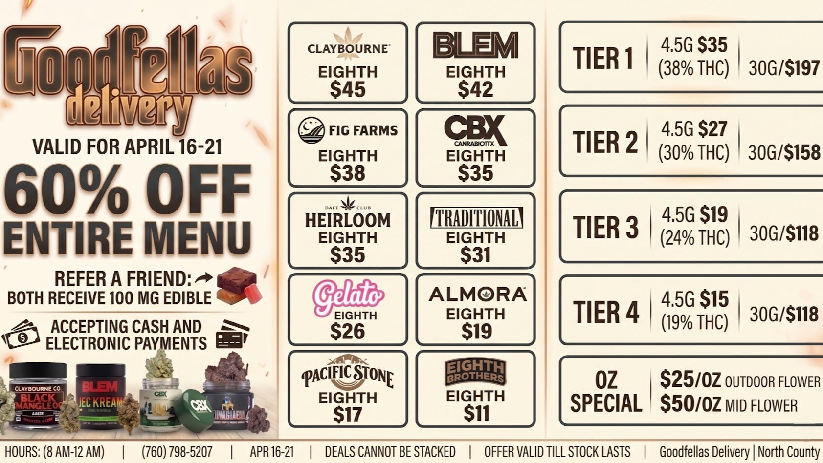 Goodfellas - San Marcos 420 FLOWER SPECIALS