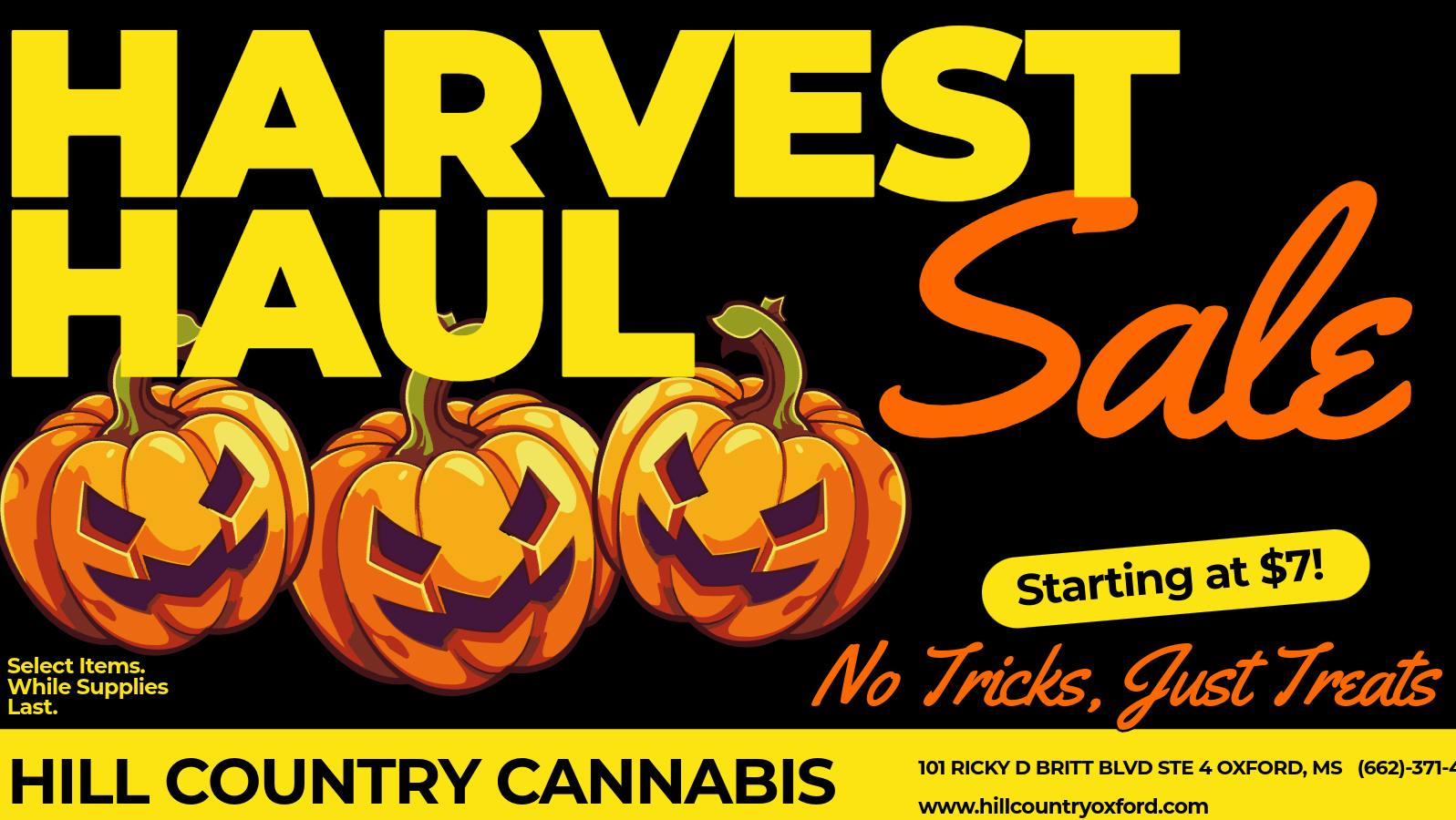 Hill Country Cannabis Harvest Haul Sale