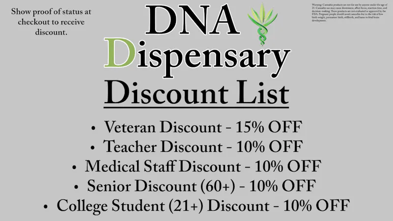 DNA Dispensary DNA Dispensary - DISCOUNTS!!!
