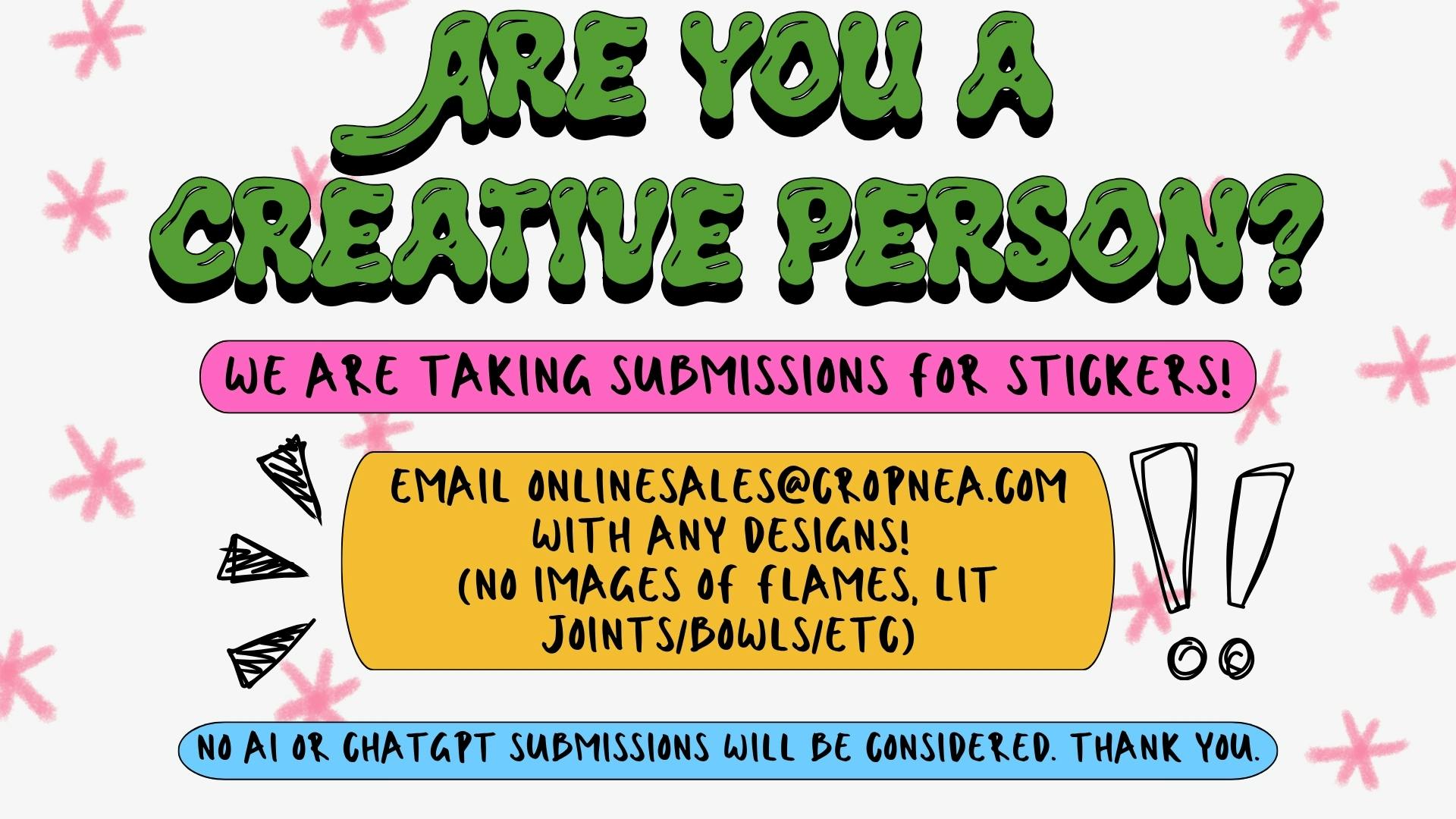 Crop Help us make our CROP stickers