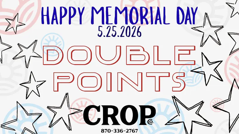 Crop DOUBLE POINTS SOON
