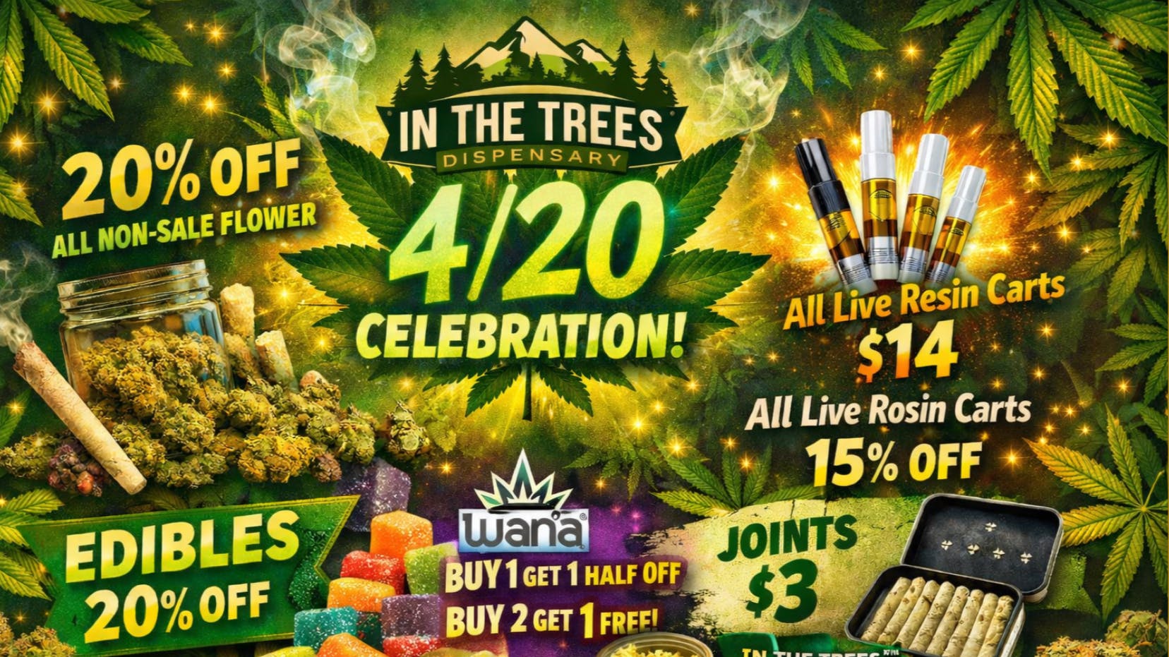 In The Trees Industries Come Check Us Out! Living Soil Flower/Concentrates