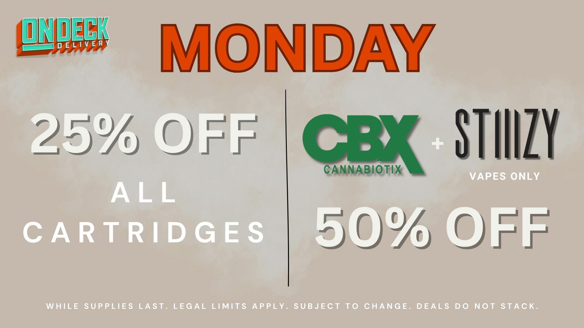 On Deck Delivery 50% OFF SELECT PRODUCTS