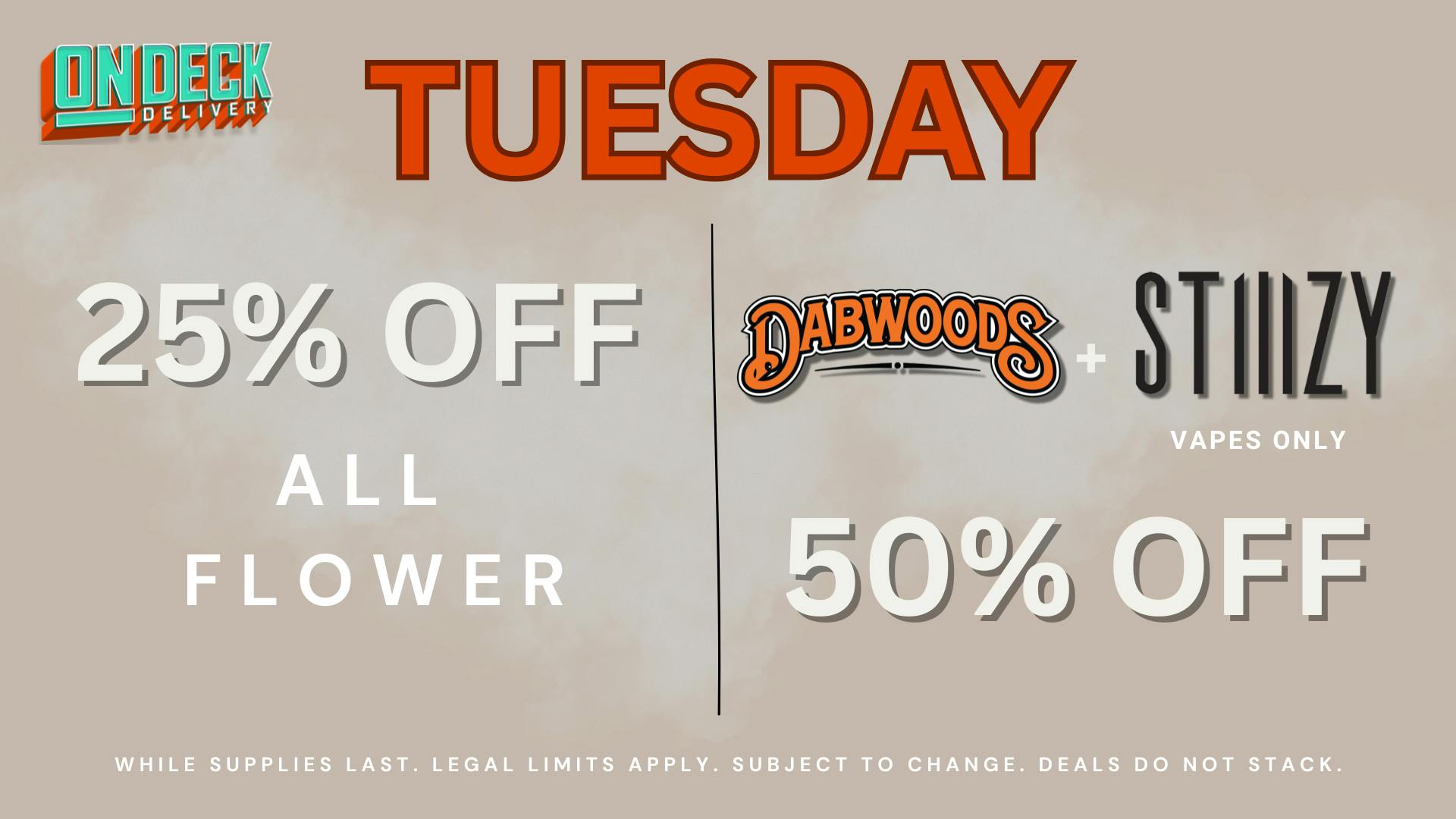 On Deck Delivery 50% OFF SELECT PRODUCTS