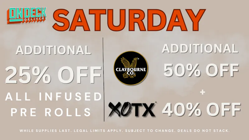 On Deck Delivery 25% OFF ALL INFUSED PR & 50% OFF SELECT PRODUCTS