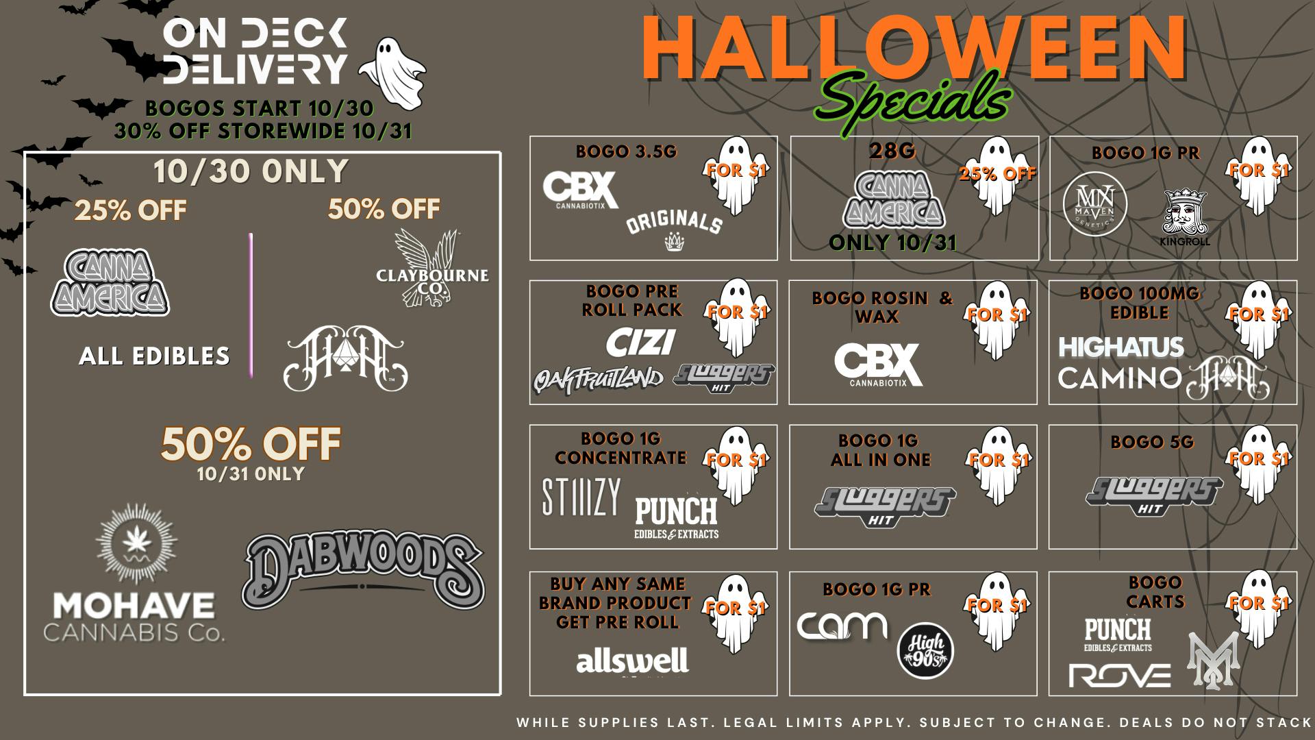 On Deck Delivery HALLOWEEN DEALS!