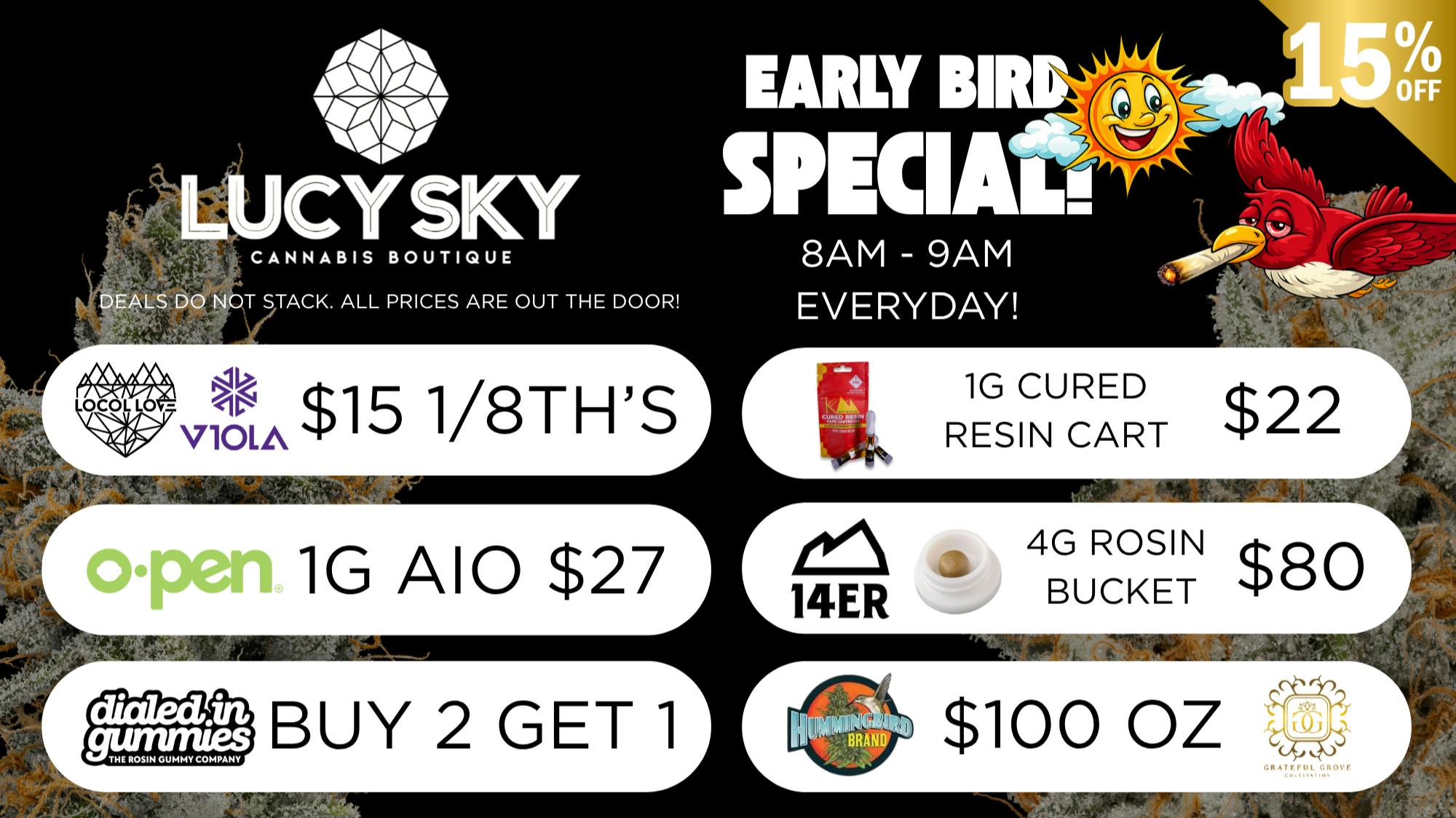 Lucy Sky Santa Fe AUGUST DEALS @ LUCY