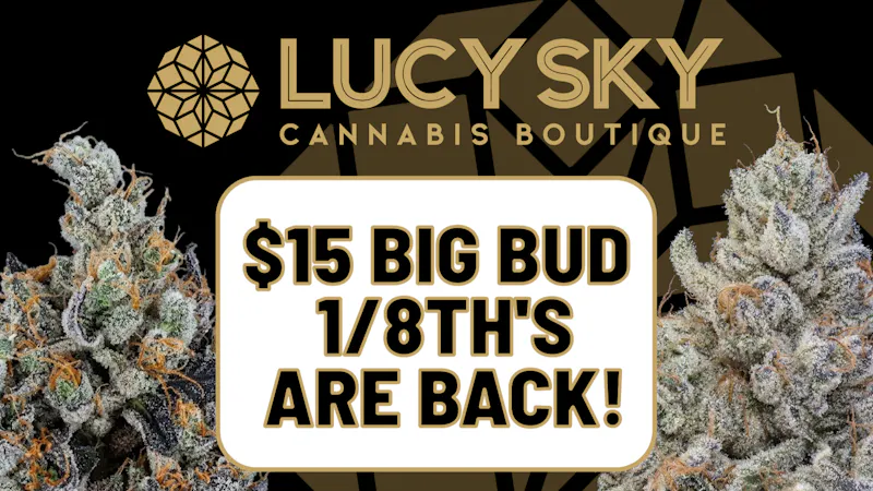 Lucy Sky Santa Fe $15 BIG BUD 1/8TH'S ARE BACK!