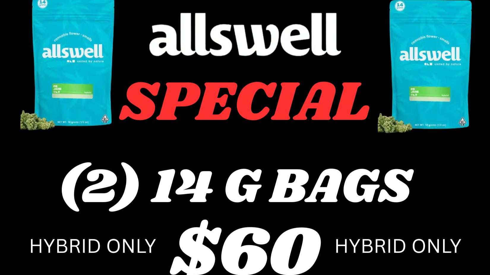 Central Remedies (2) 14G ALLSWELL BAGS FOR $60