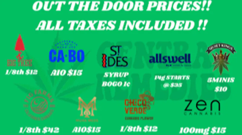 Central Remedies TAXES INCLUDED!! OUT THE DOOR PRICES!!