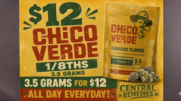 Central Remedies $12 CHICO VERDE 1/8THS!!