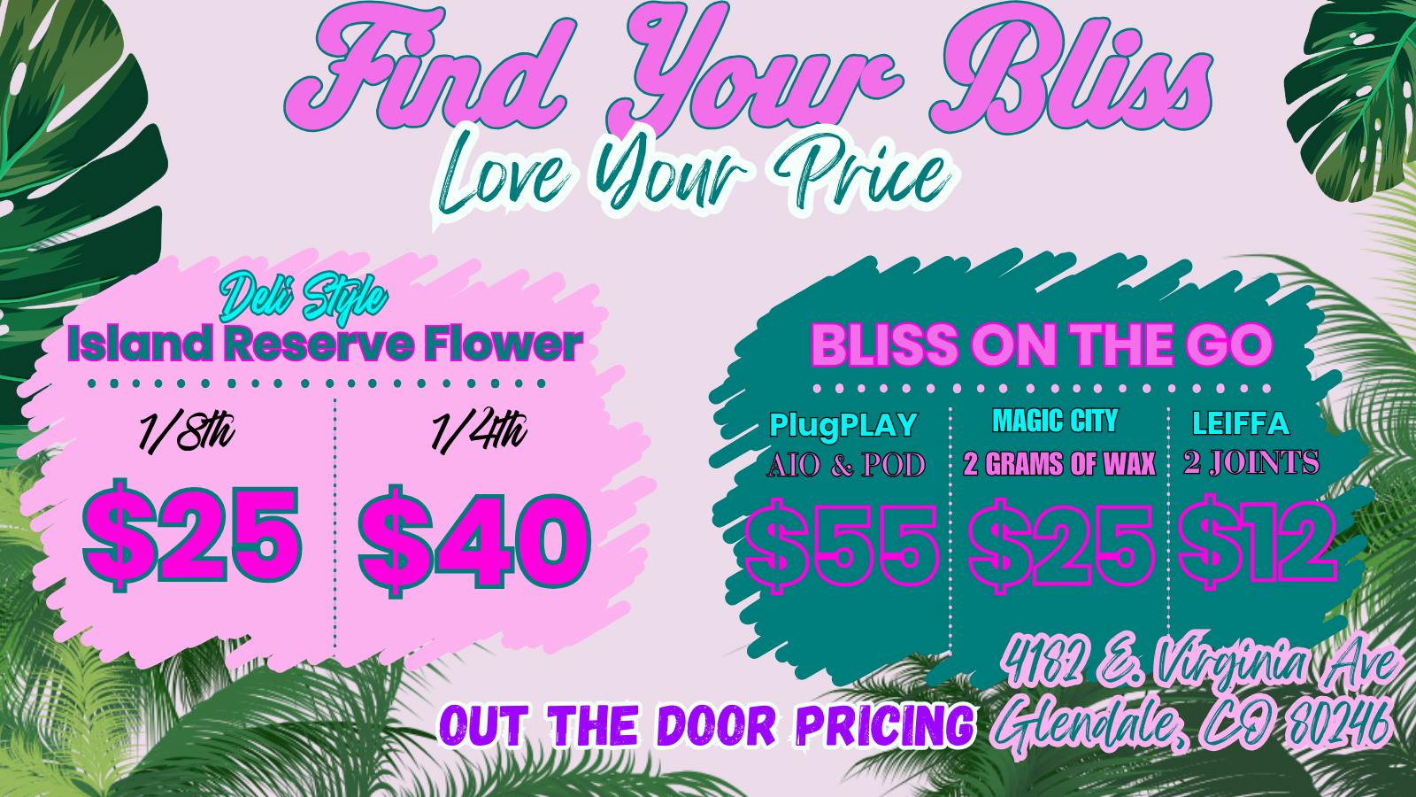 Tropicanna Bliss - Cherry Creek 🌴Come Find Your Bliss🦩
