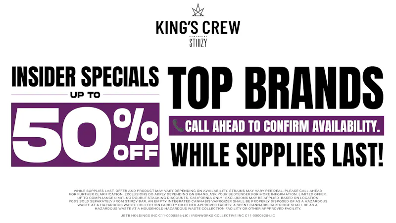 King's Crew Up to 50% off Select Items