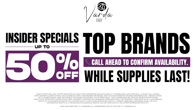 Varda - Dispensary Up to 50% off Select Items