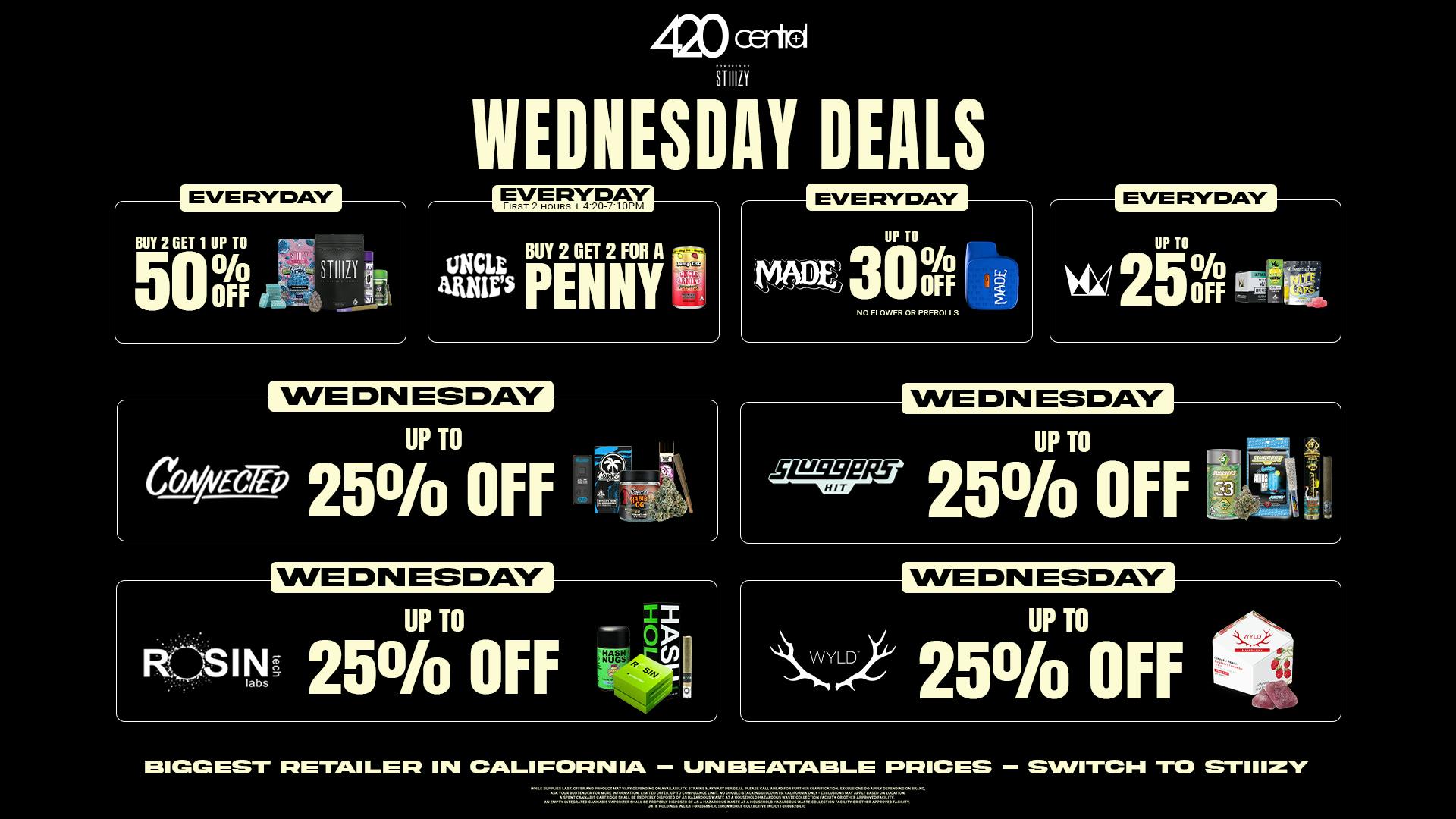420 Central Powered by STIIIZY Up to 30% off every Wednesday