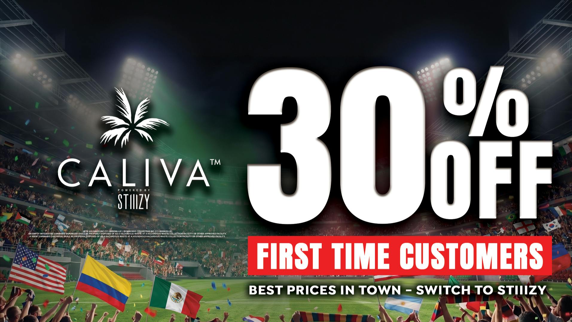 Caliva 30% off First Time Customers