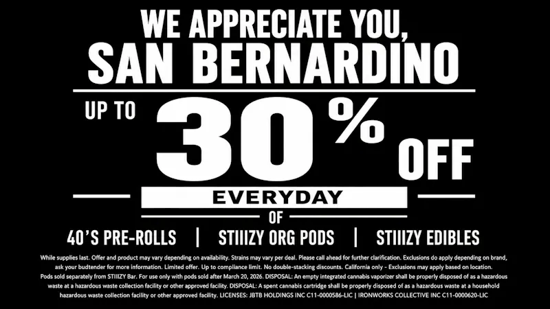 STIIIZY 909 San Bernardino Up to 30% off Everyday