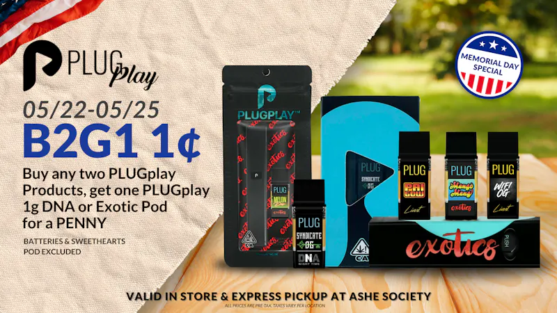 ASHE Society - OC Memorial Day Deal! Plug Play: B2G1!
