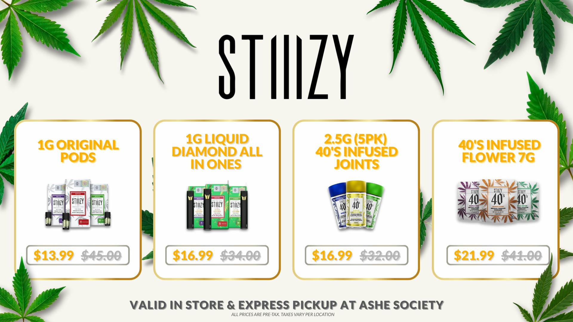 ASHE Society - OC SHOP STIIIZY Deals !! Save Big on Vape & Pre-Rolls