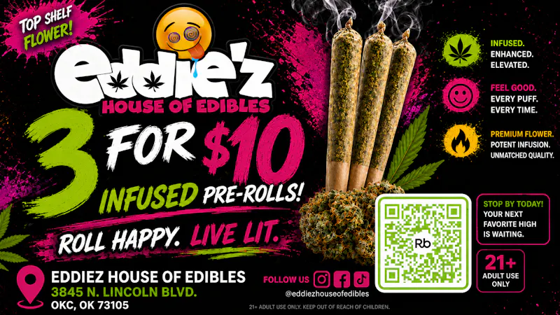 EDDIE'Z - HOUSE OF EDIBLES Infused Pre-roll 3 for 10