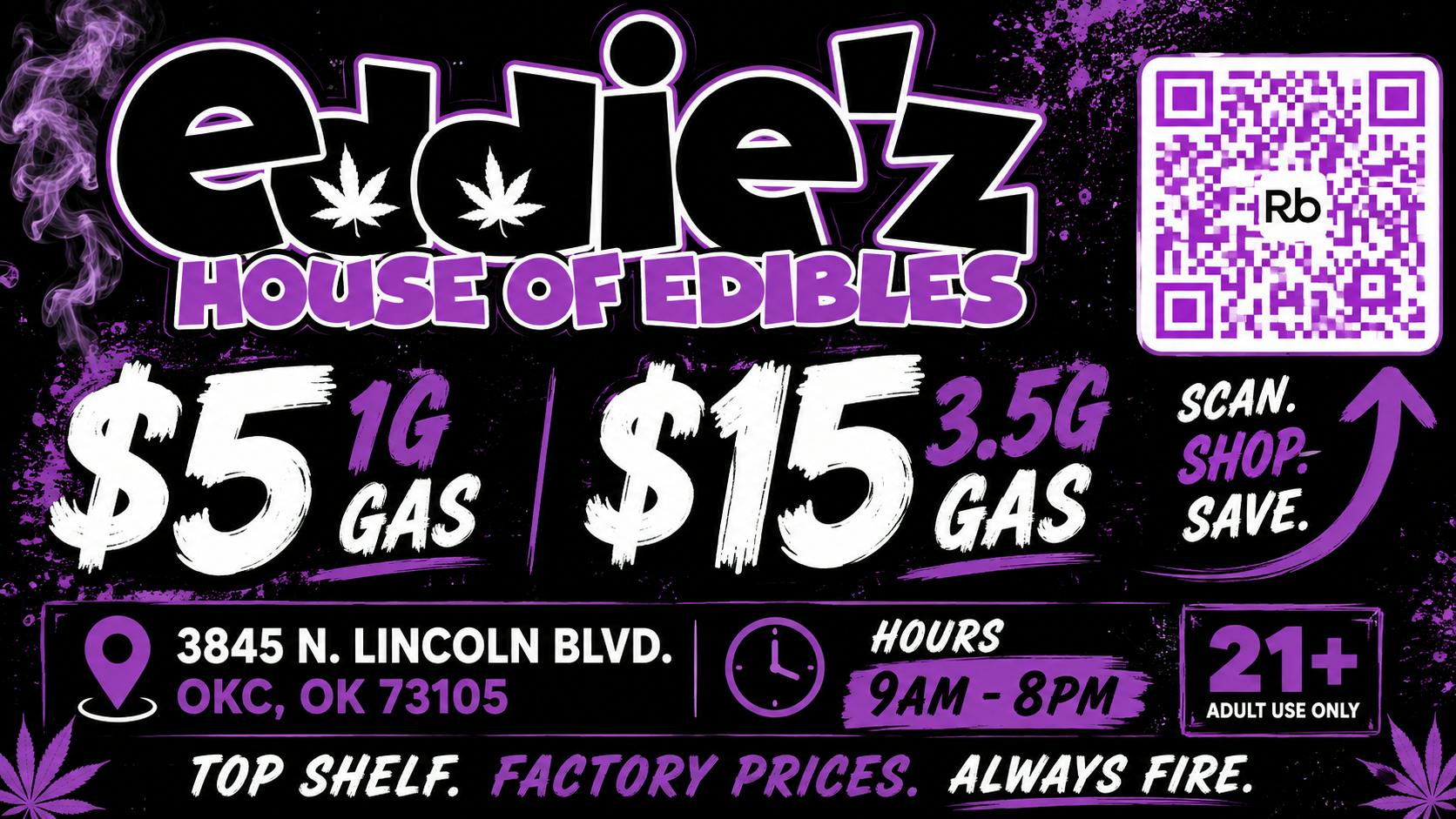 EDDIE'Z - HOUSE OF EDIBLES Gas for 5 A Gram