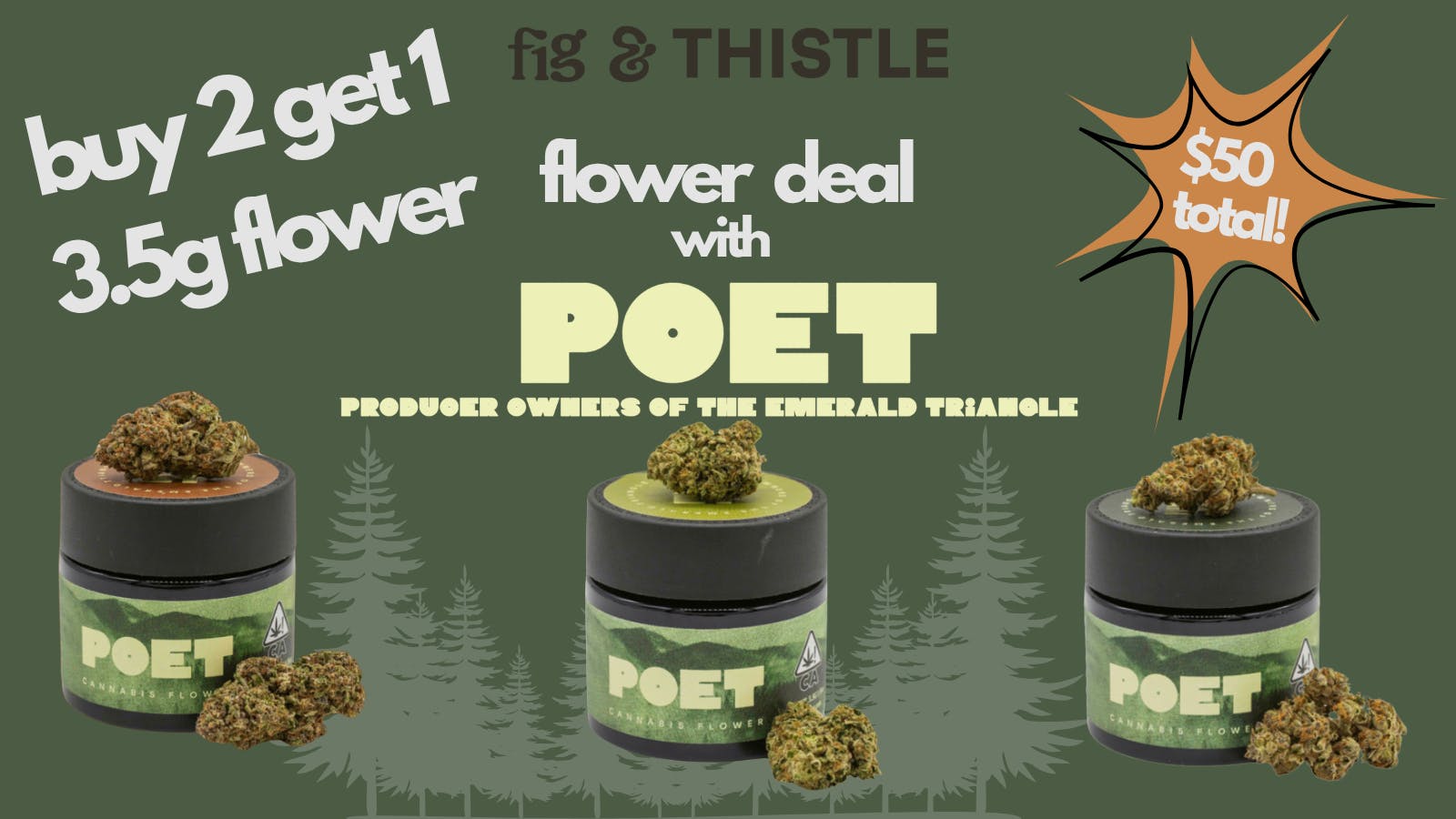 Fig & Thistle Apothecary Poet Flower Buy 2 Get 1