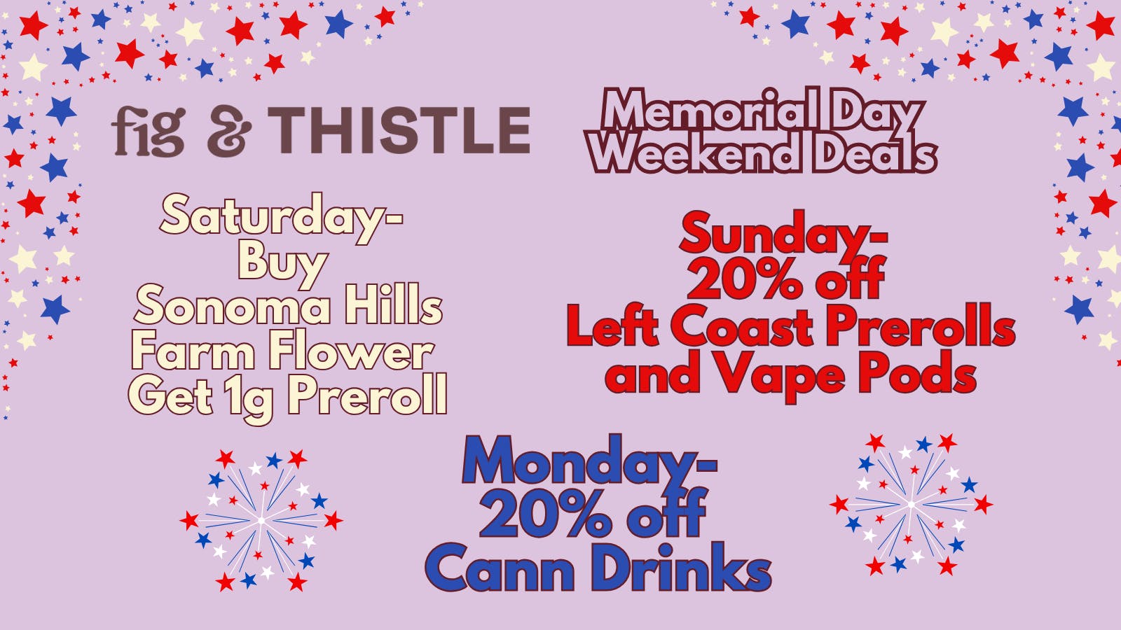 Fig & Thistle Apothecary FTA Memorial Weekend Deals