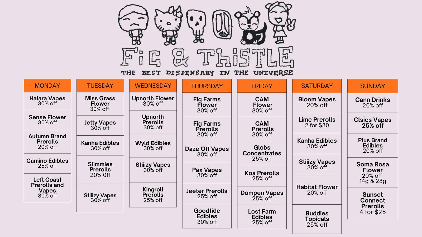 Fig & Thistle Apothecary OCTOBER DEALS AT FIG AND THISTLE