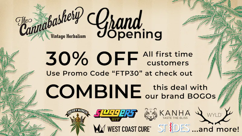 The Cannabashery 30% Off for All First Time Customers