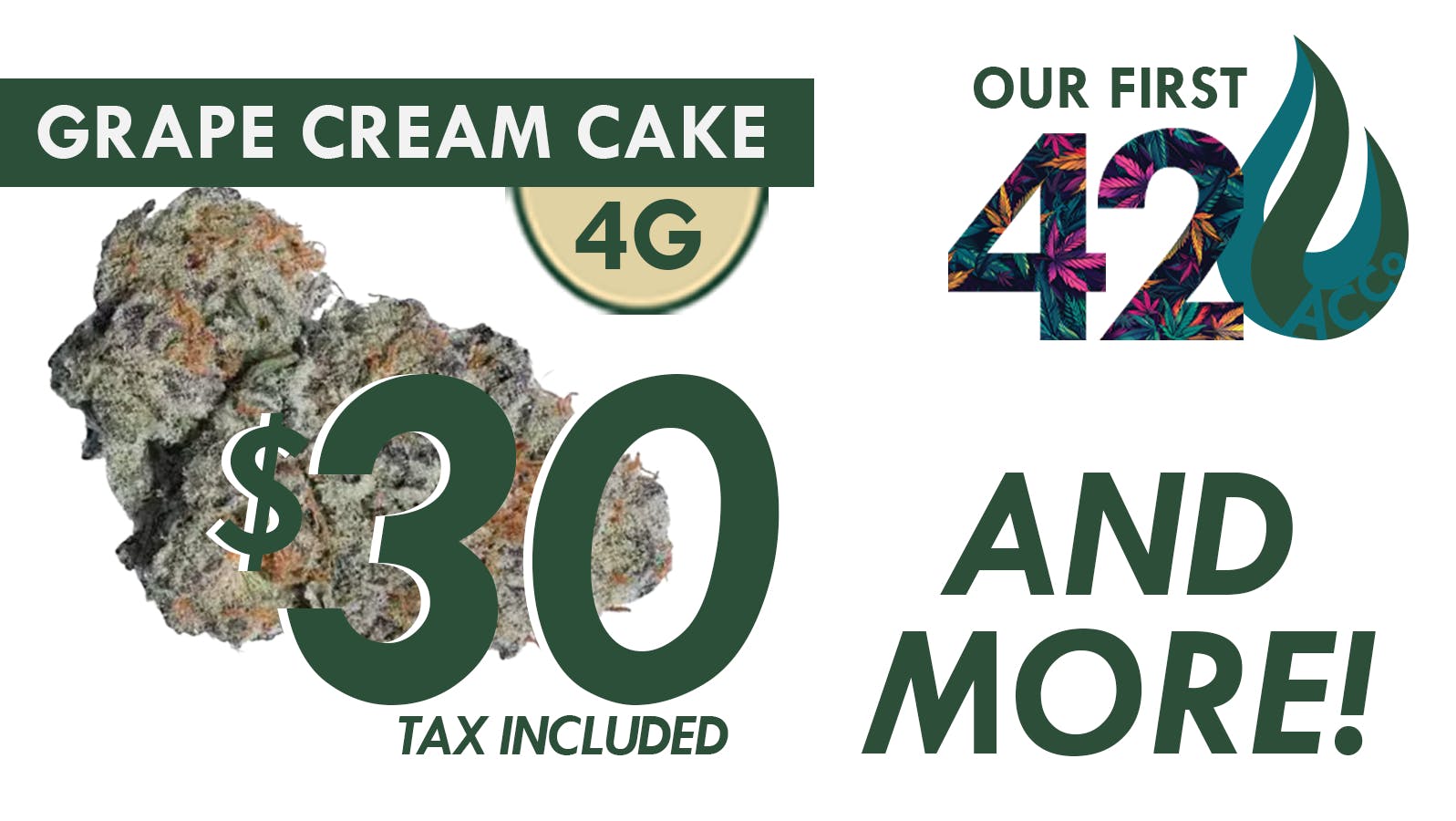 Anoka Cannabis Company $30 Grape Cream Cake 4G + More!