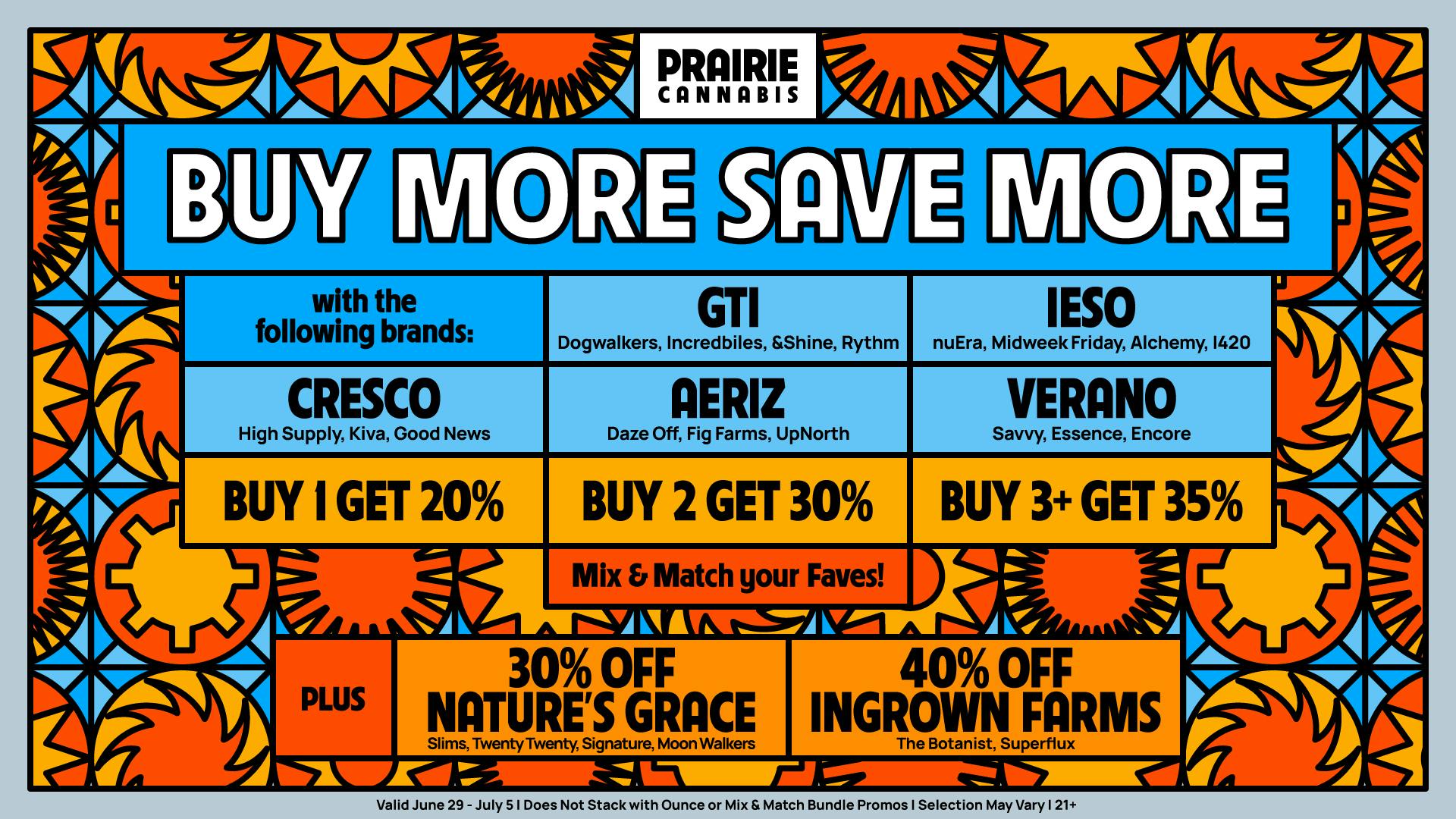 Prairie Cannabis - South Loop Buy More Save More on Top Brands at Prairie!