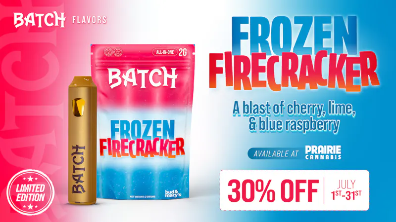 Prairie Cannabis - South Loop EXCLUSIVE: Batch 2g Frozen Firecracker Vape!