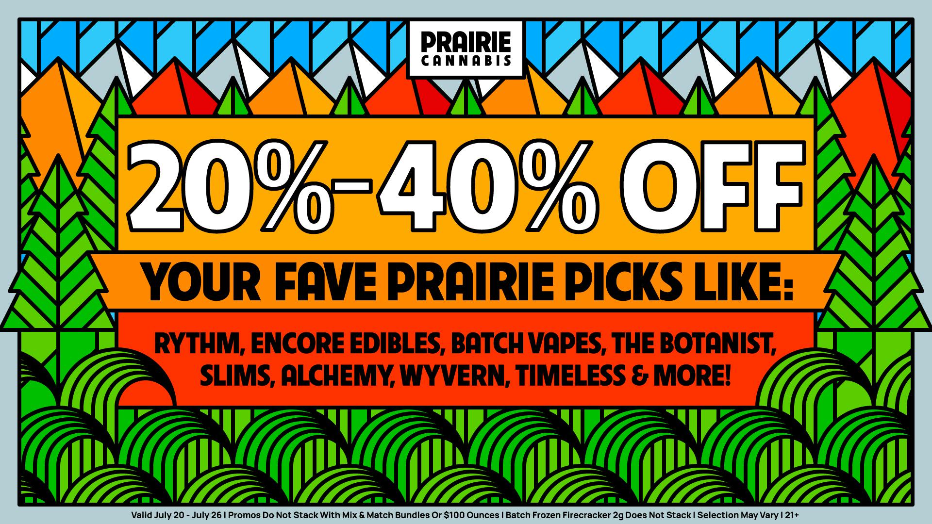 Prairie Cannabis - South Loop 20-40% Off Top Brands at Prairie!