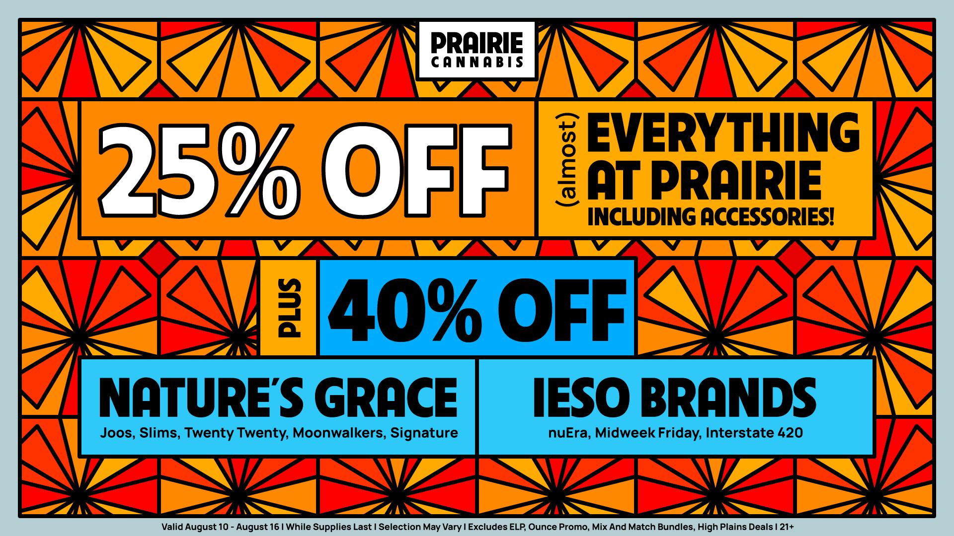 Prairie Cannabis - South Loop 25% Off (almost) Everything at Prairie!