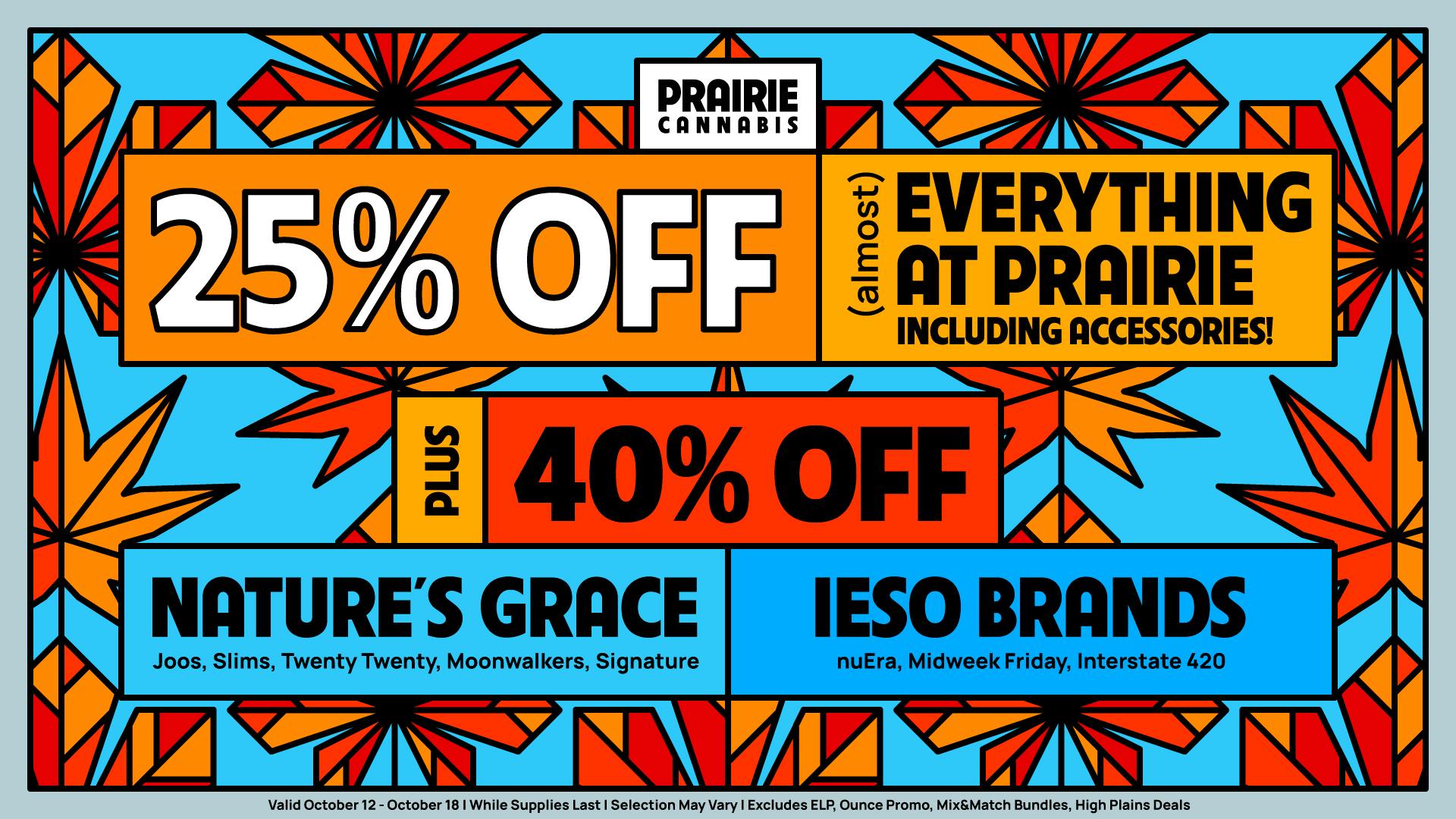 Prairie Cannabis - South Loop 25% Off (almost) Everything at Prairie!