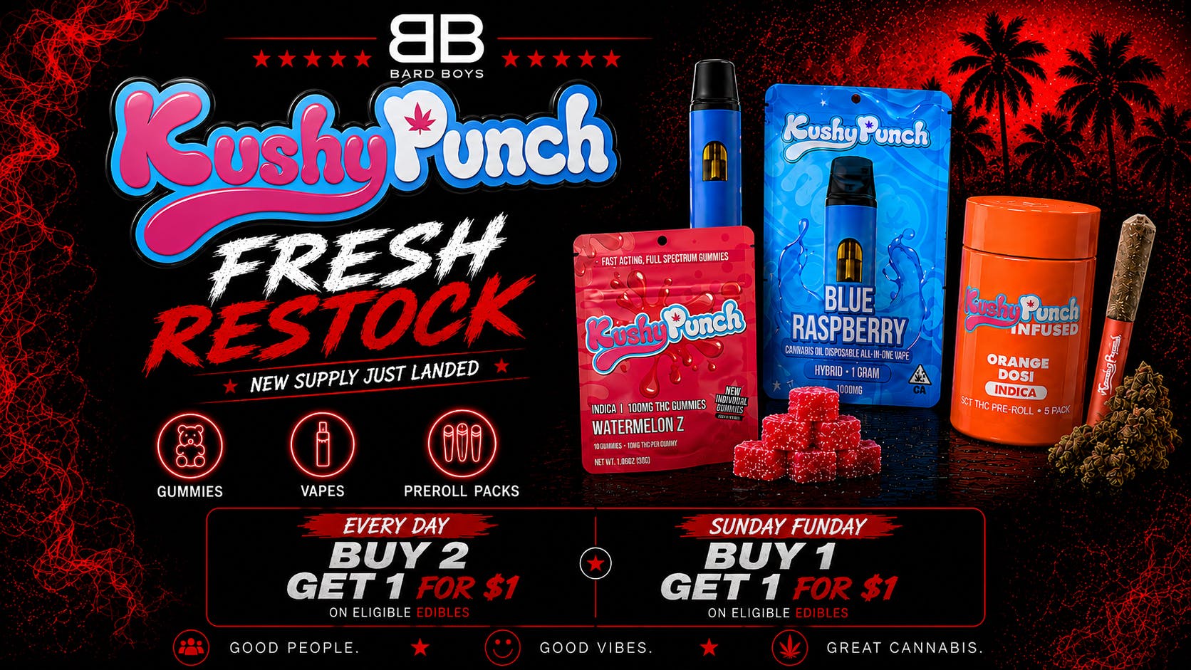 Bard Boys Kushy Punch Restock and Sale