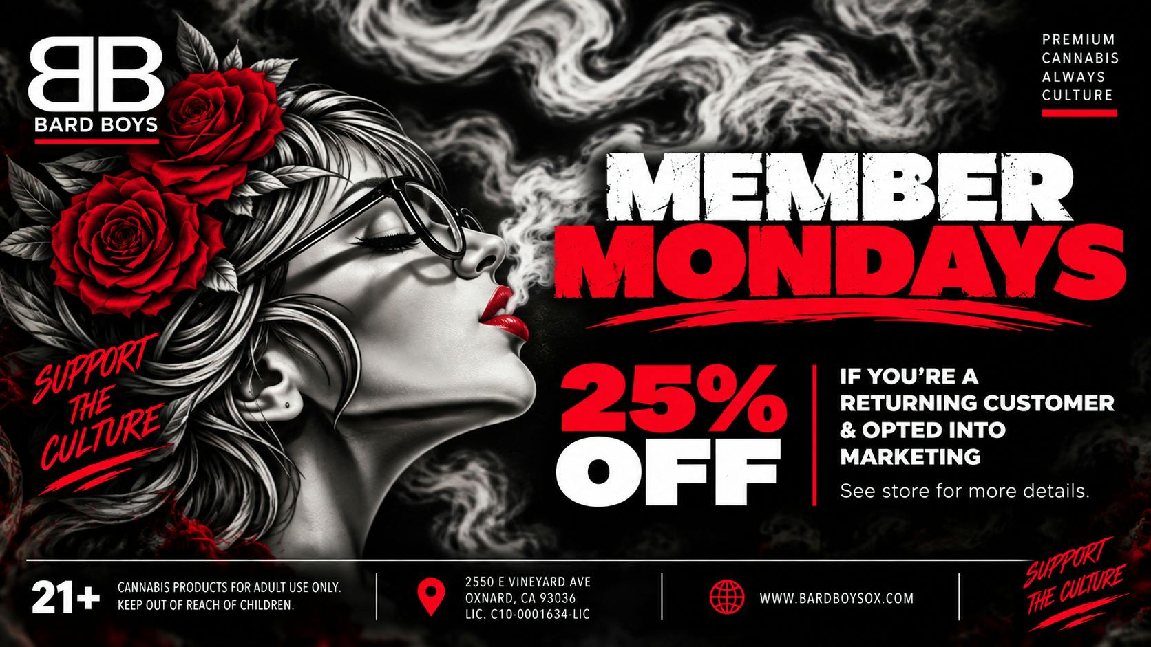 Bard Boys MEMBER MONDAYS: WE MATCH ANY OXNARD DISPENSARY!