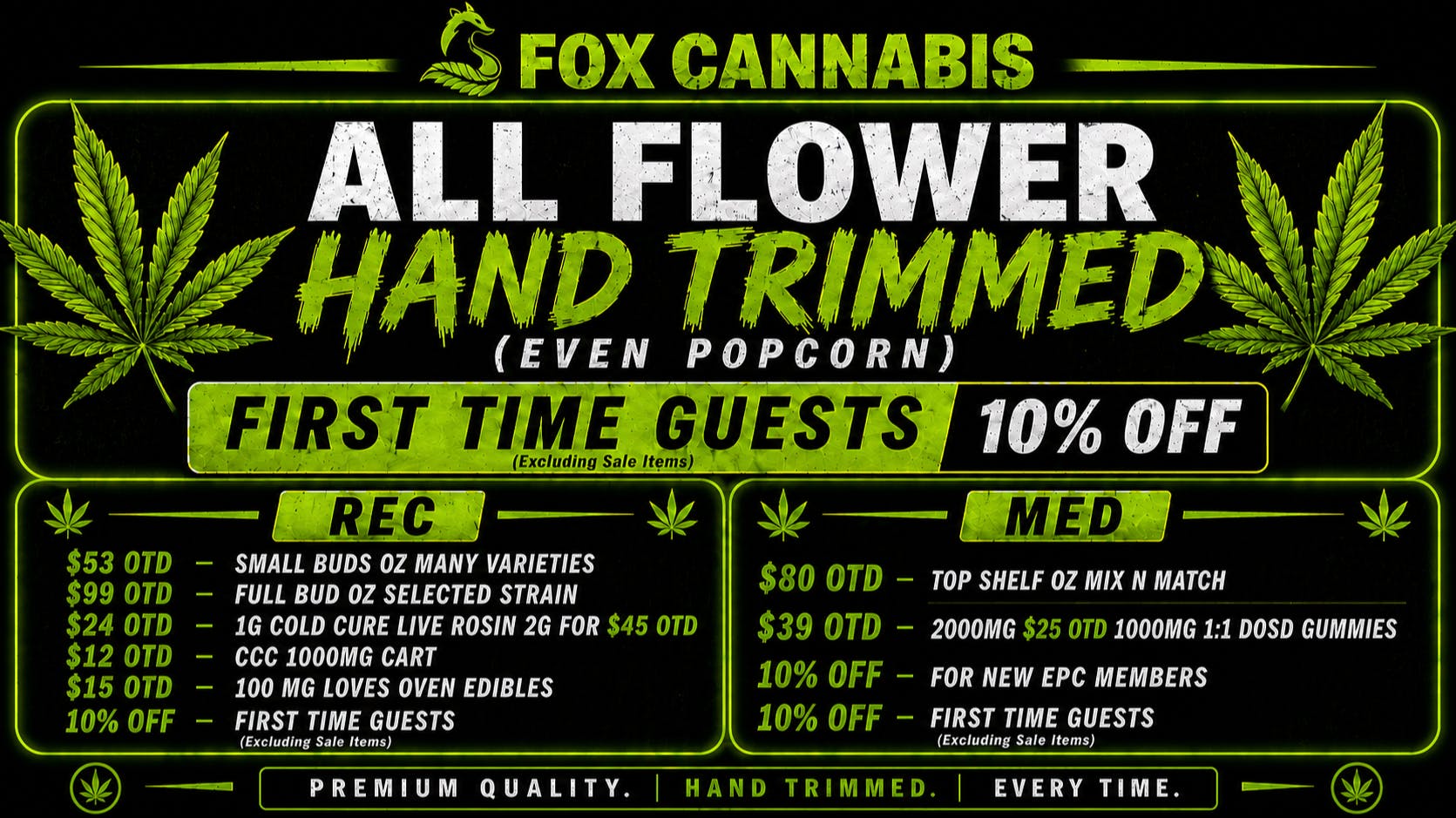 Fox Cannabis Best Daily Deals in Denver!
