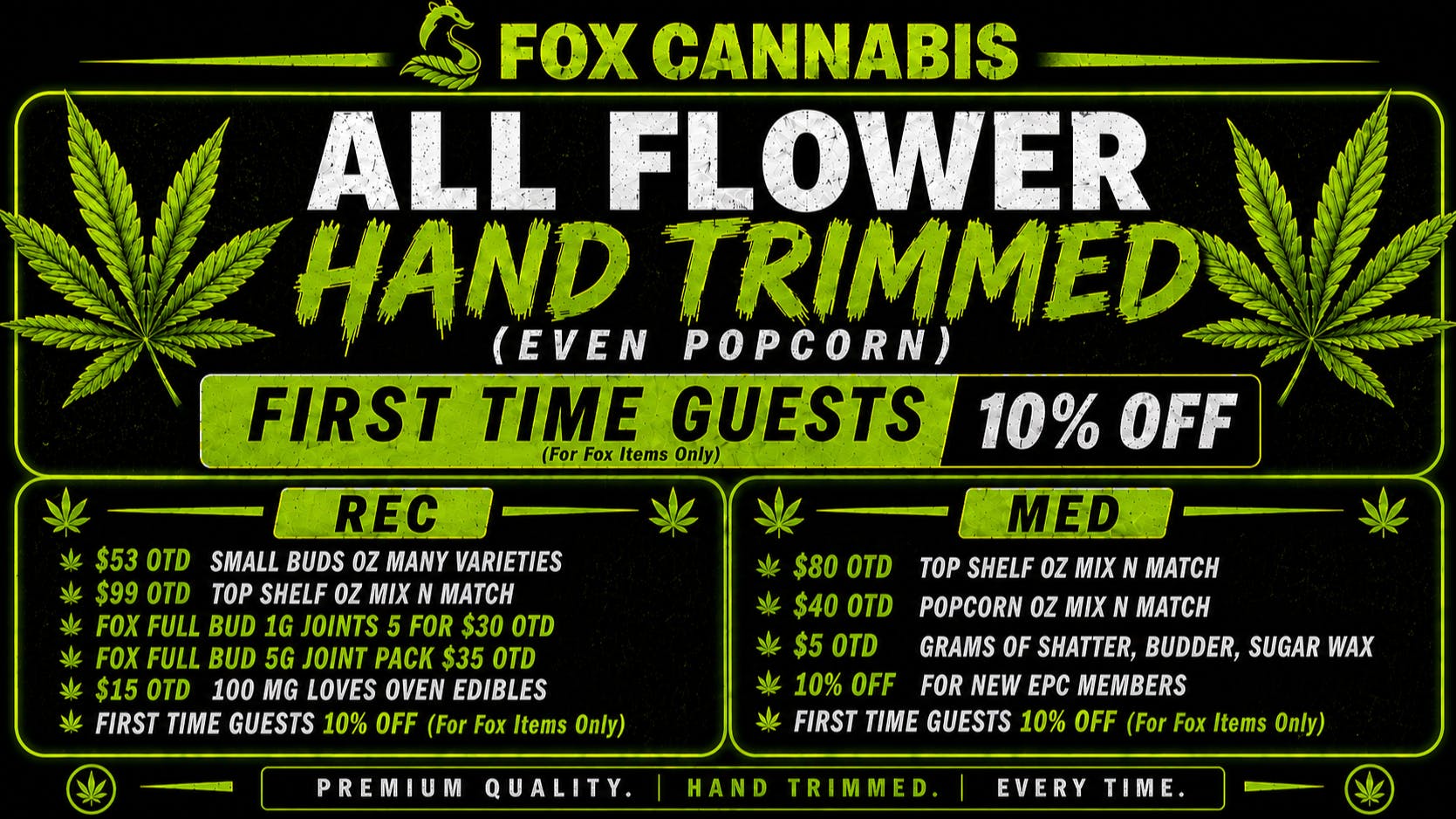 Fox Cannabis Best Daily Deals in Denver!