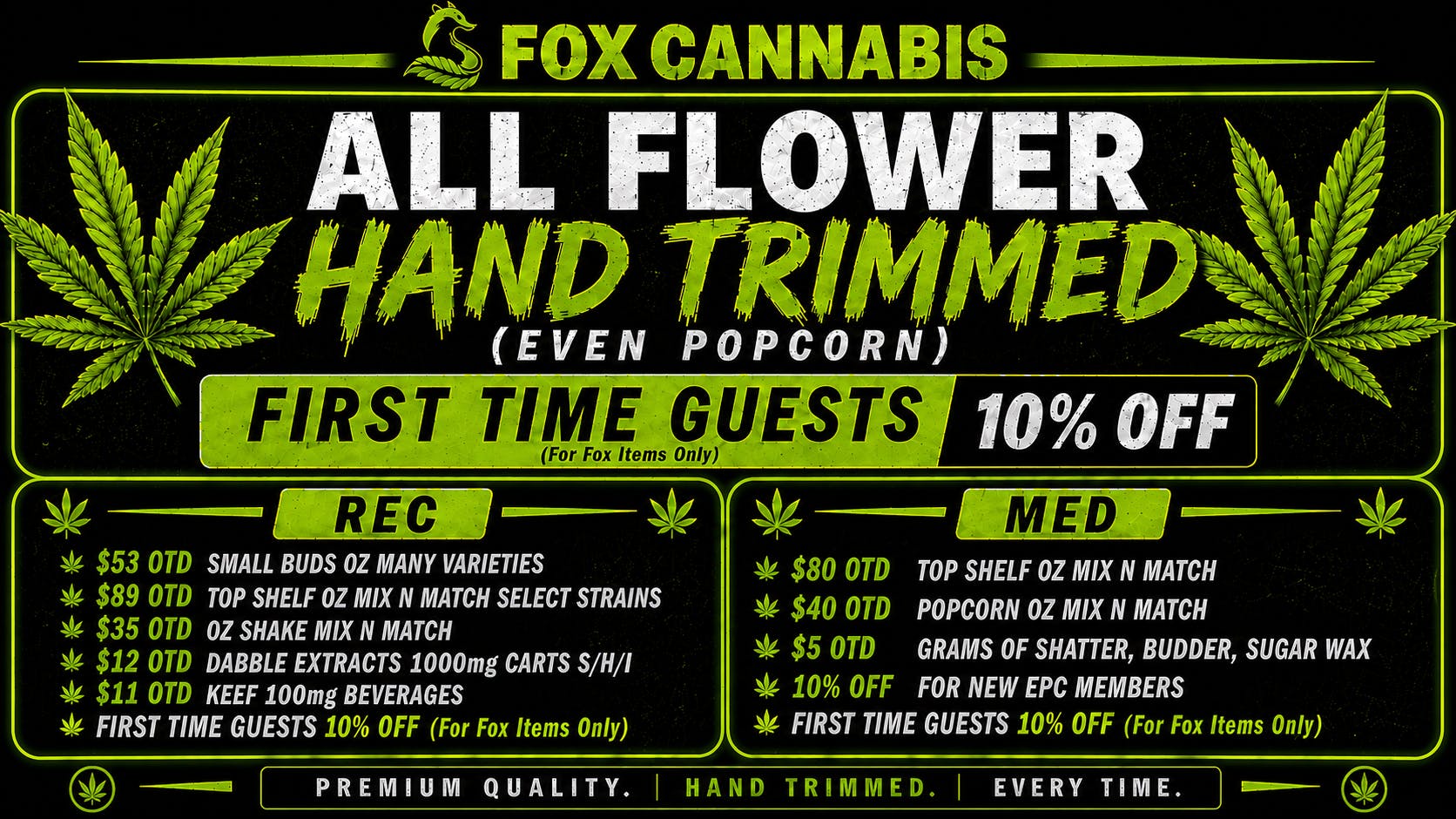 Fox Cannabis Best Daily Deals in Denver!